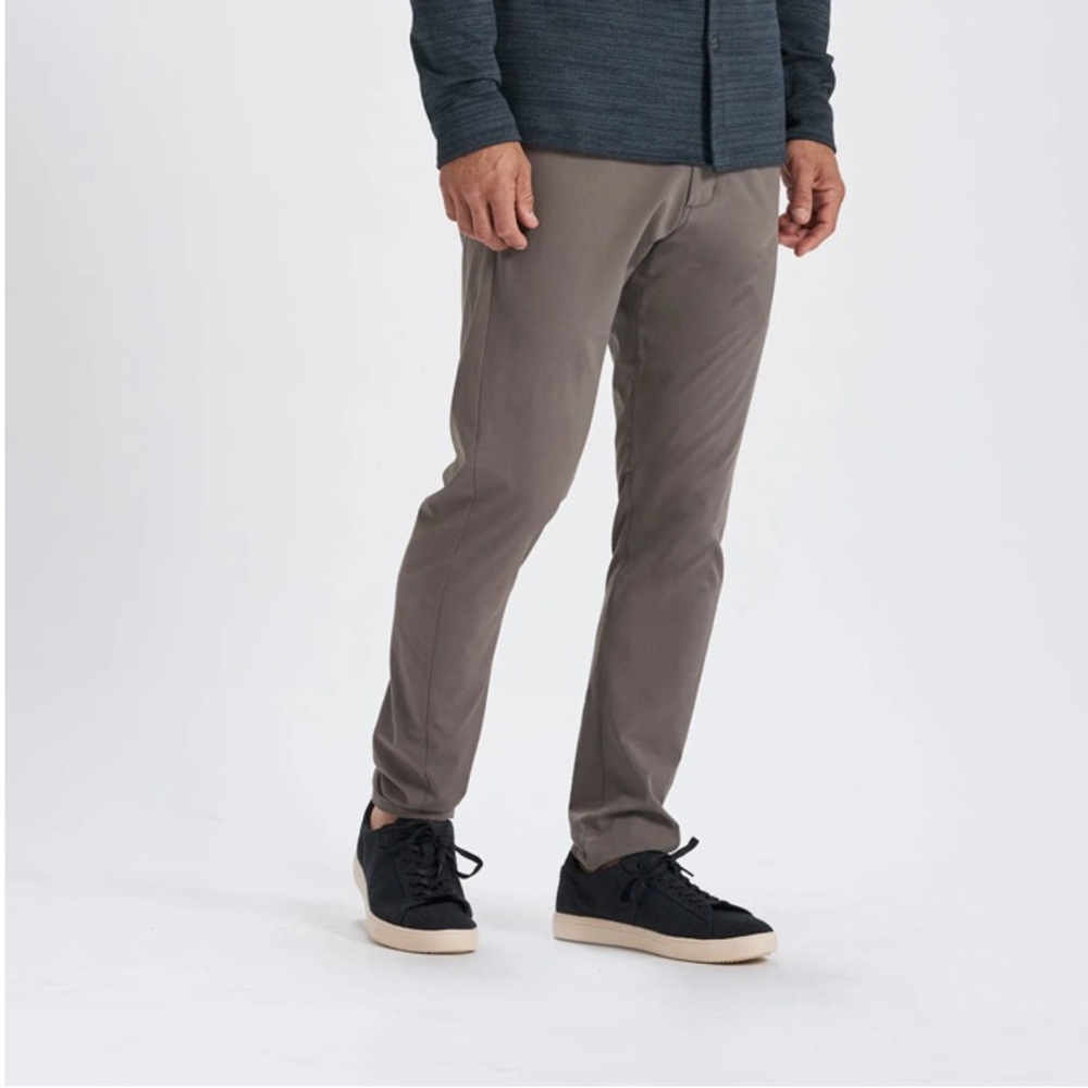 NWT Vuori mens aim pant cocoa 38 gray brown work business casual